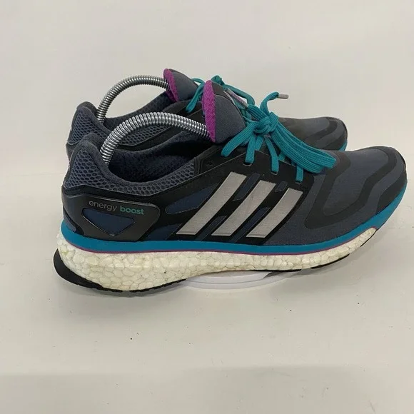 Adidas Shoes Women Size 10.5 Energy Boost Gray Athletic Running Sneakers 4112 - Picture 3 of 16